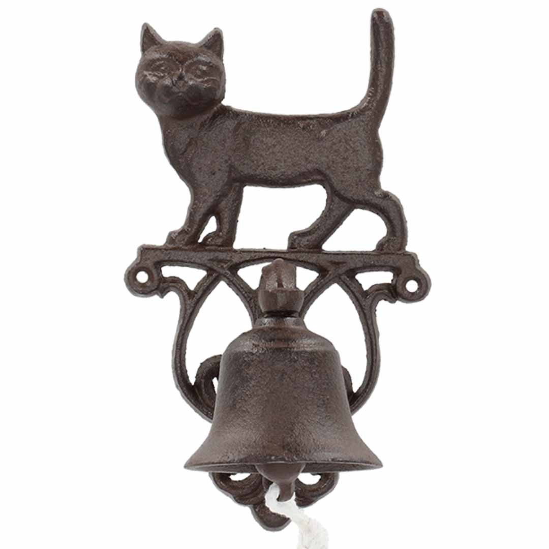Türglocke mit Katze aus Gusseisen