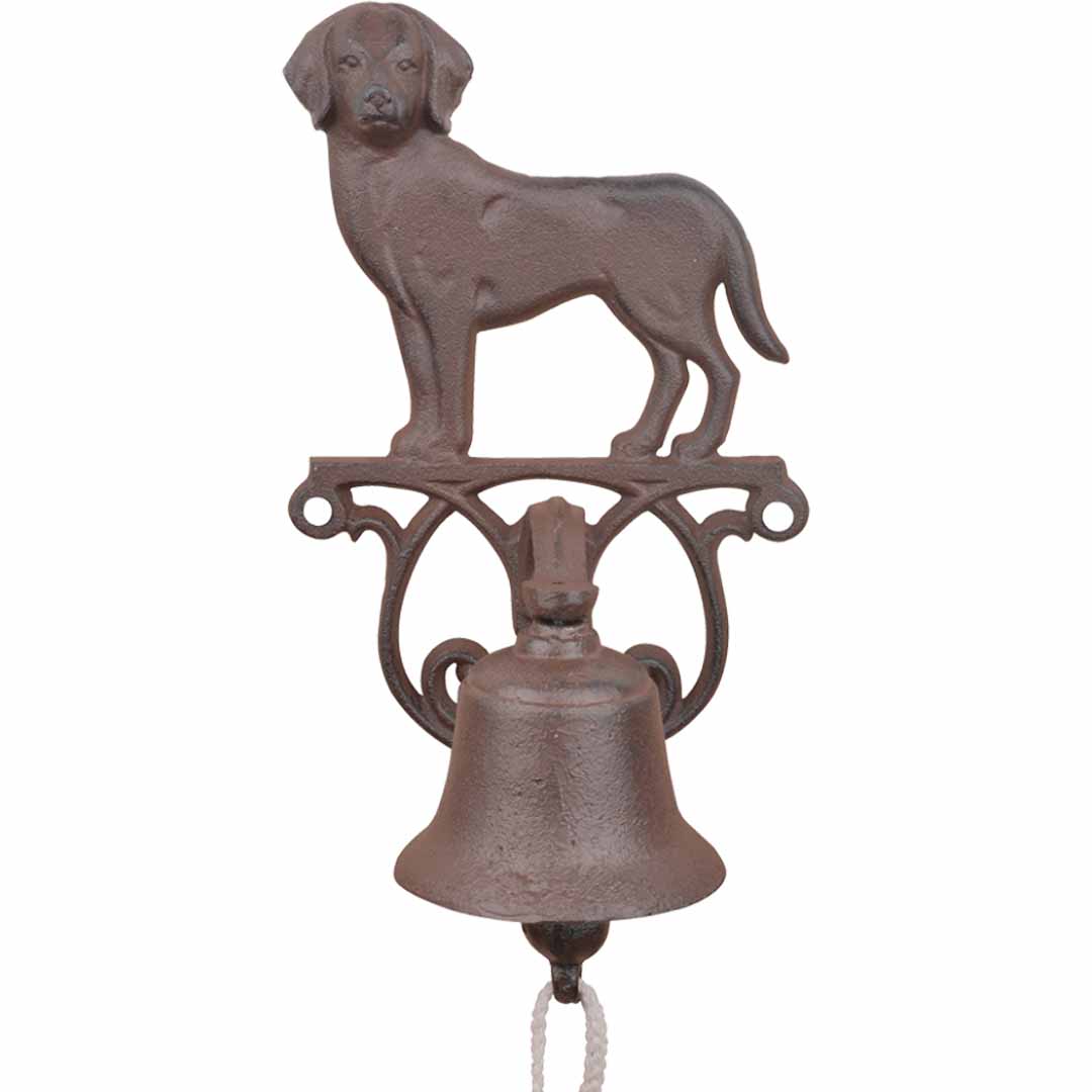 Türglocke mit Hund aus Gusseisen