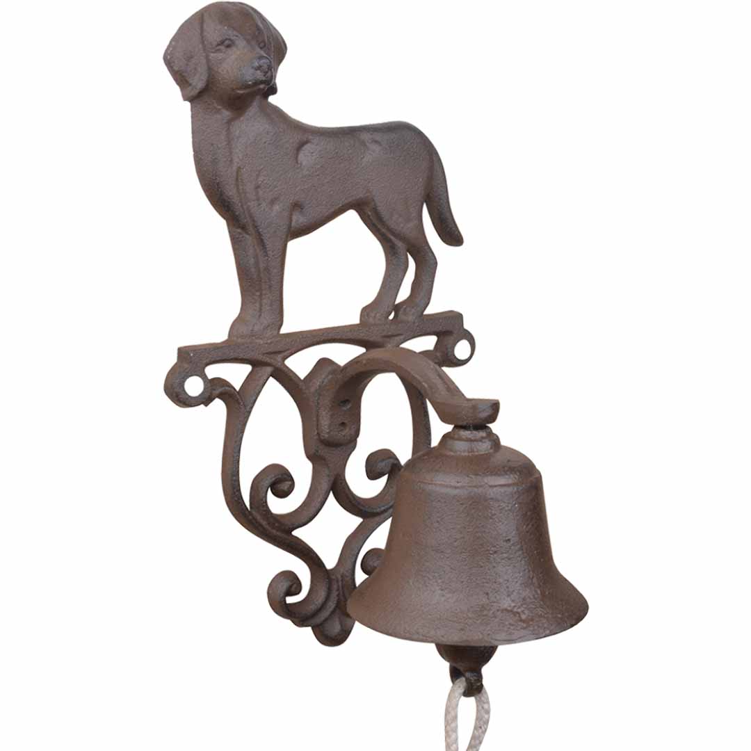 Türglocke mit Hund aus Gusseisen