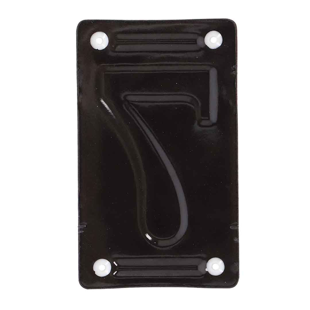 Vintage Emaille-Hausnummern & Zierelemente weiß auf blau