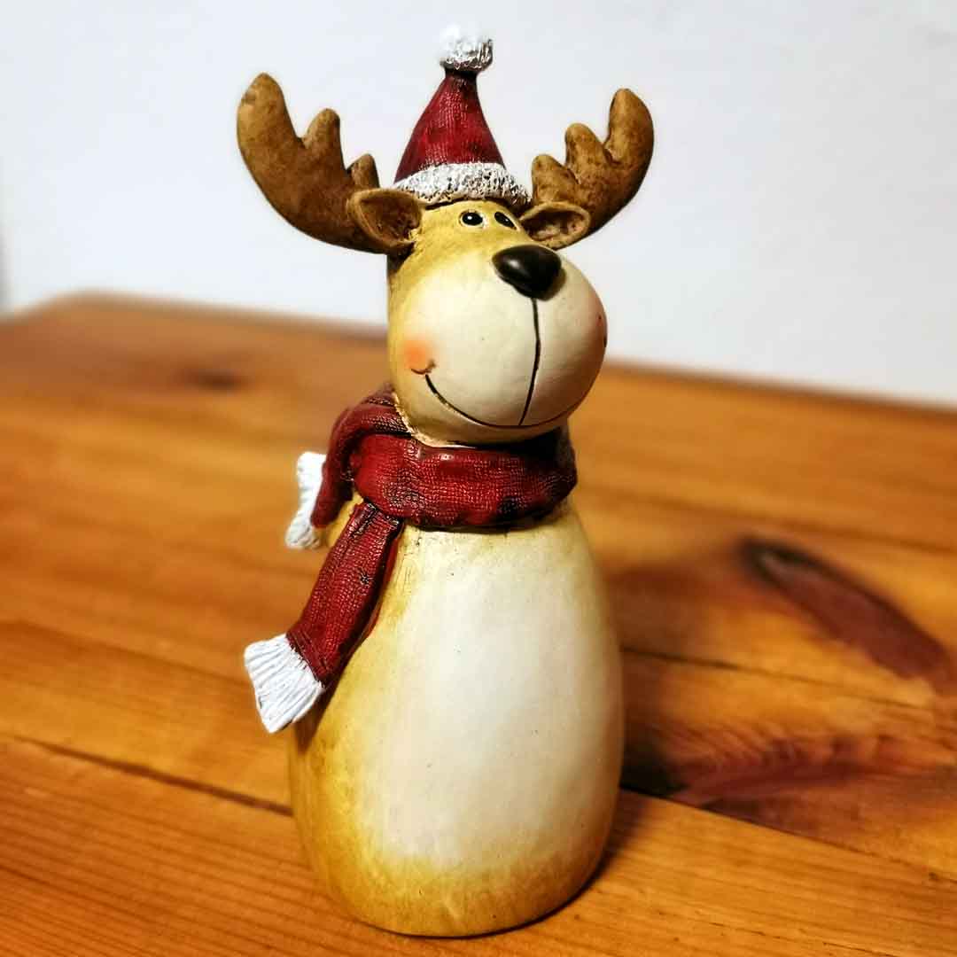 Zaunhocker Hirsch weihnachtlich Winterfest