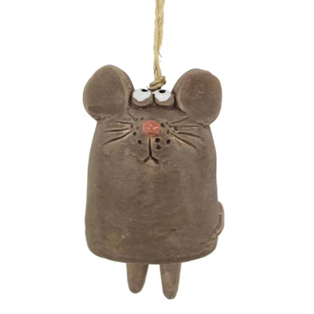 Keramik Glocke Maus mit beweglichen Beinen – Witziges Design