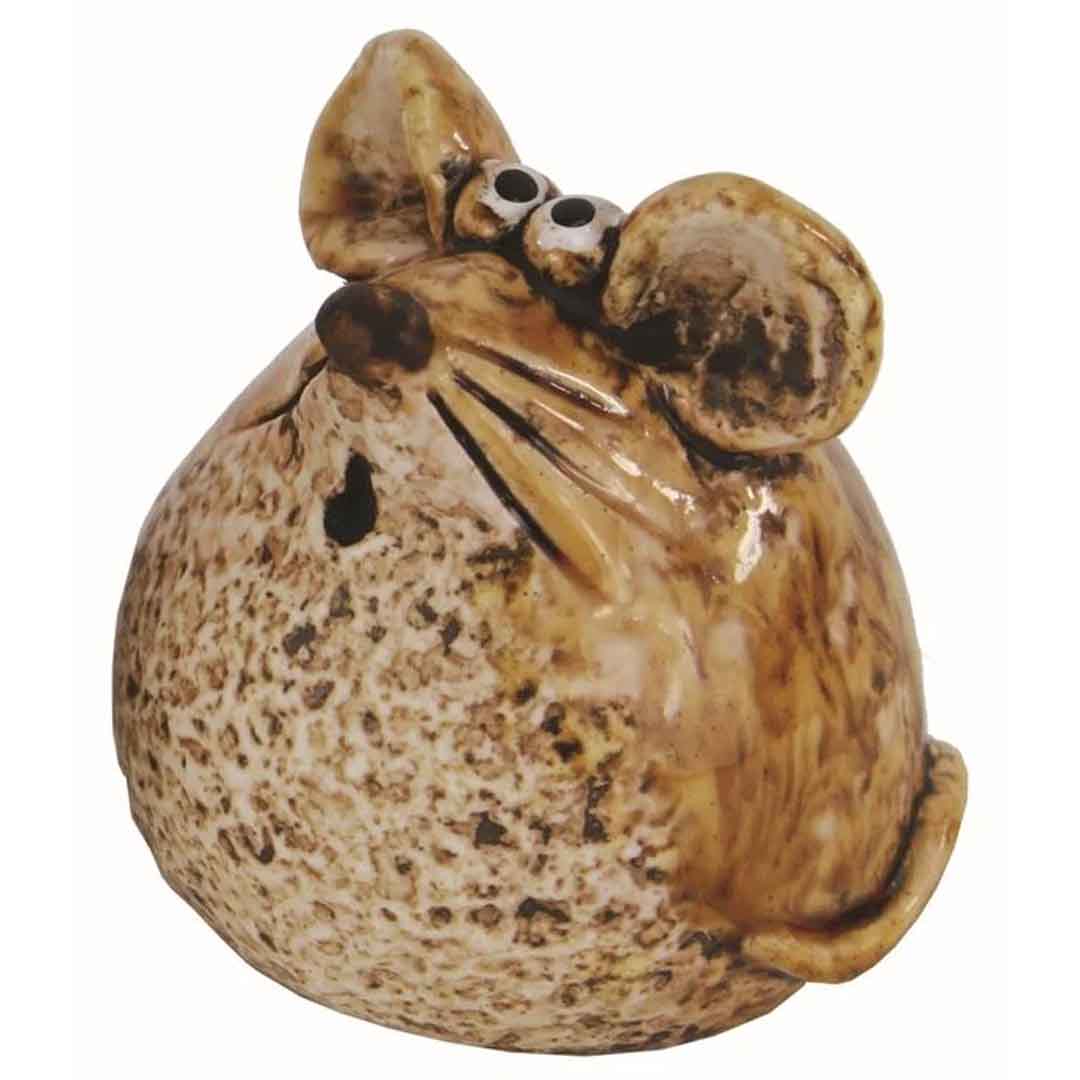 Witzige Keramik-Maus – Deko für Haus & Garten