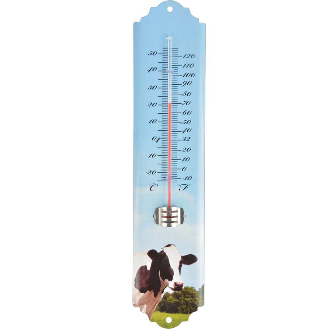 Thermometer Bauernhoftiere aus Blech für Gartenfans