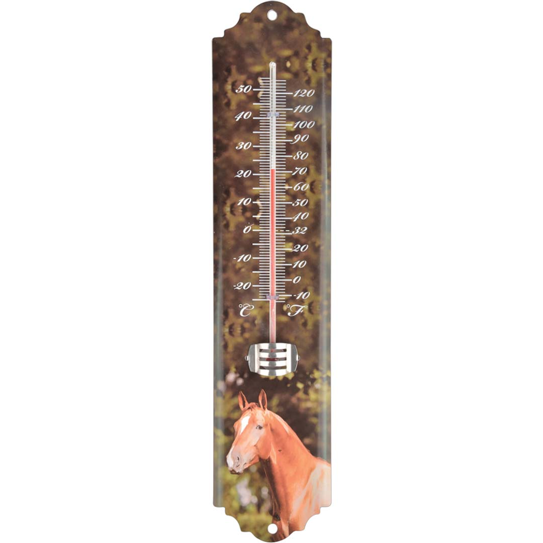 Thermometer Bauernhoftiere aus Blech für Gartenfans