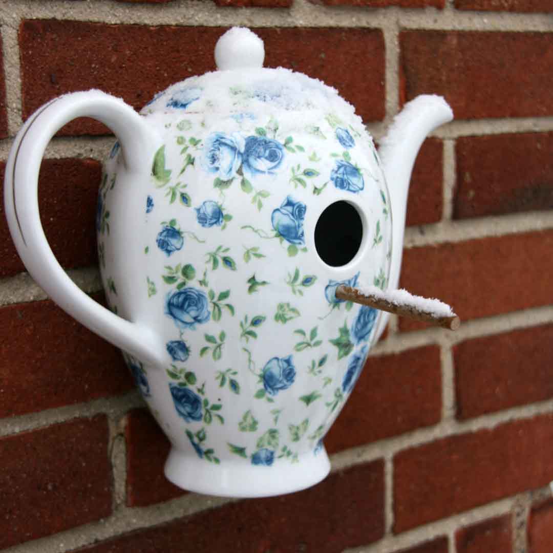 Nistkasten Teekanne im Vintage design 4 verschiedene Designs