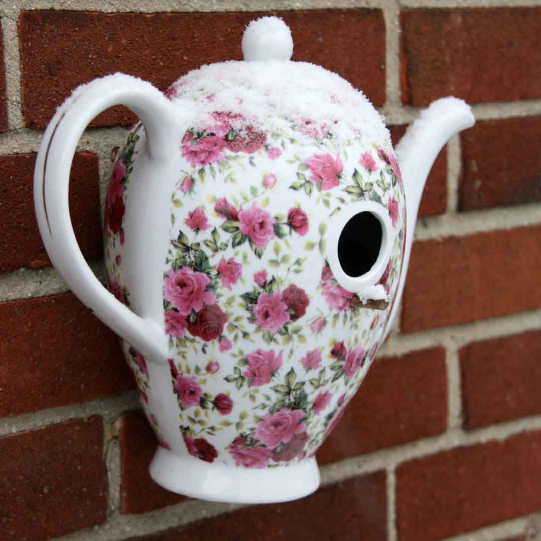 Nistkasten Teekanne im Vintage design 4 verschiedene Designs