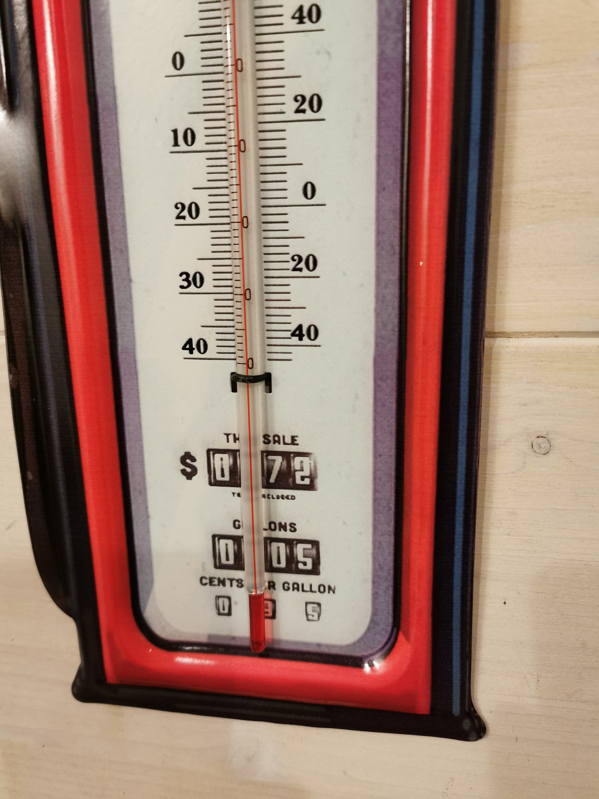 Blechschild mit Thermometer Zapfsäule Route 66 #03