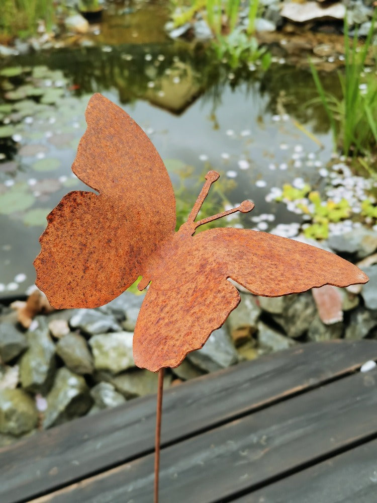 Schmetterling Edelrost zum stecken