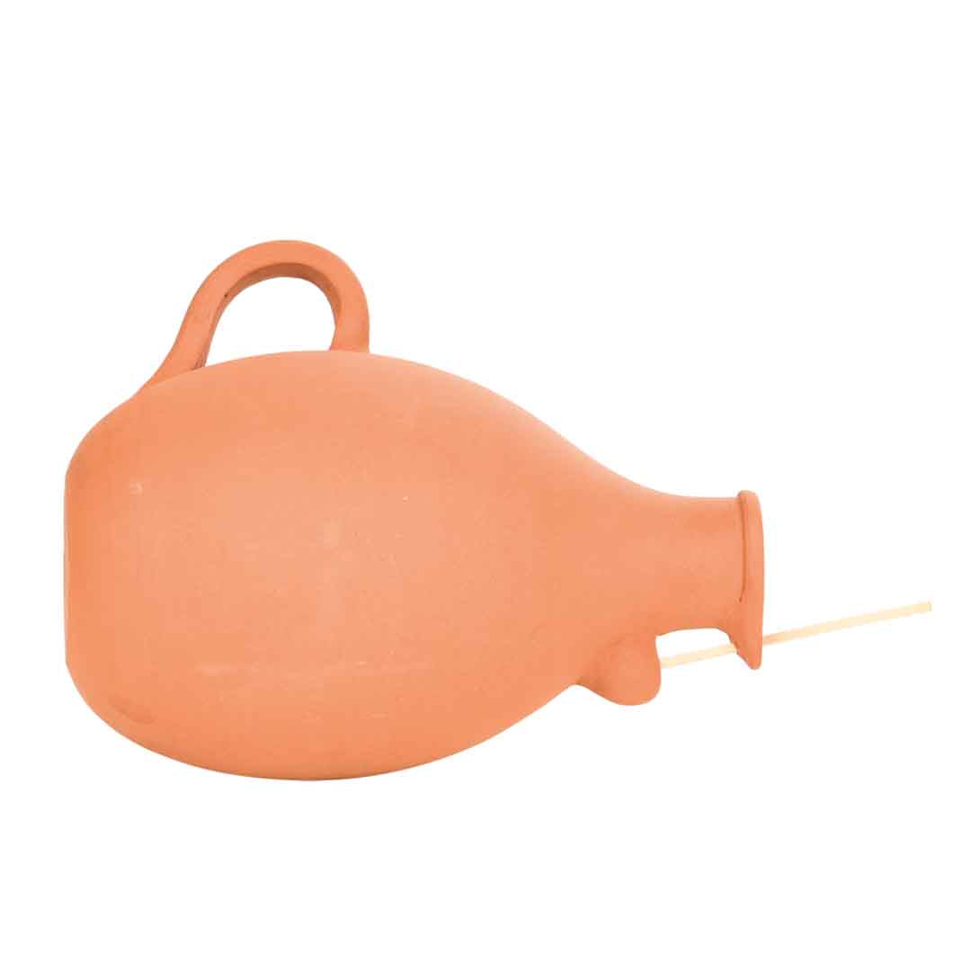 Vogeltopf Meisen und Sperlinge quer Terracotta