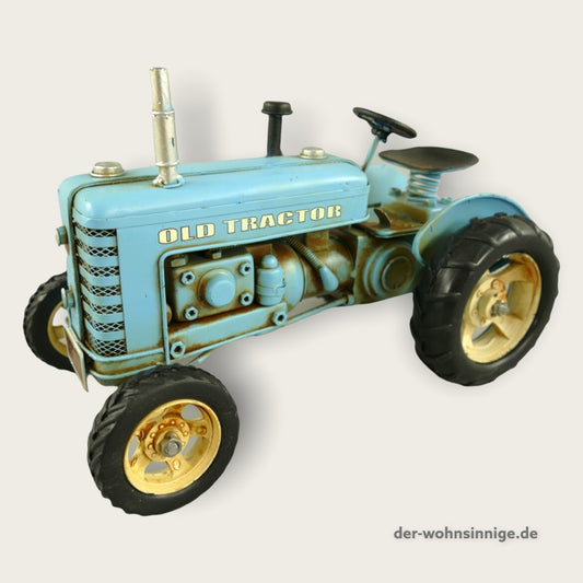 Blechmodell Traktor hellblau