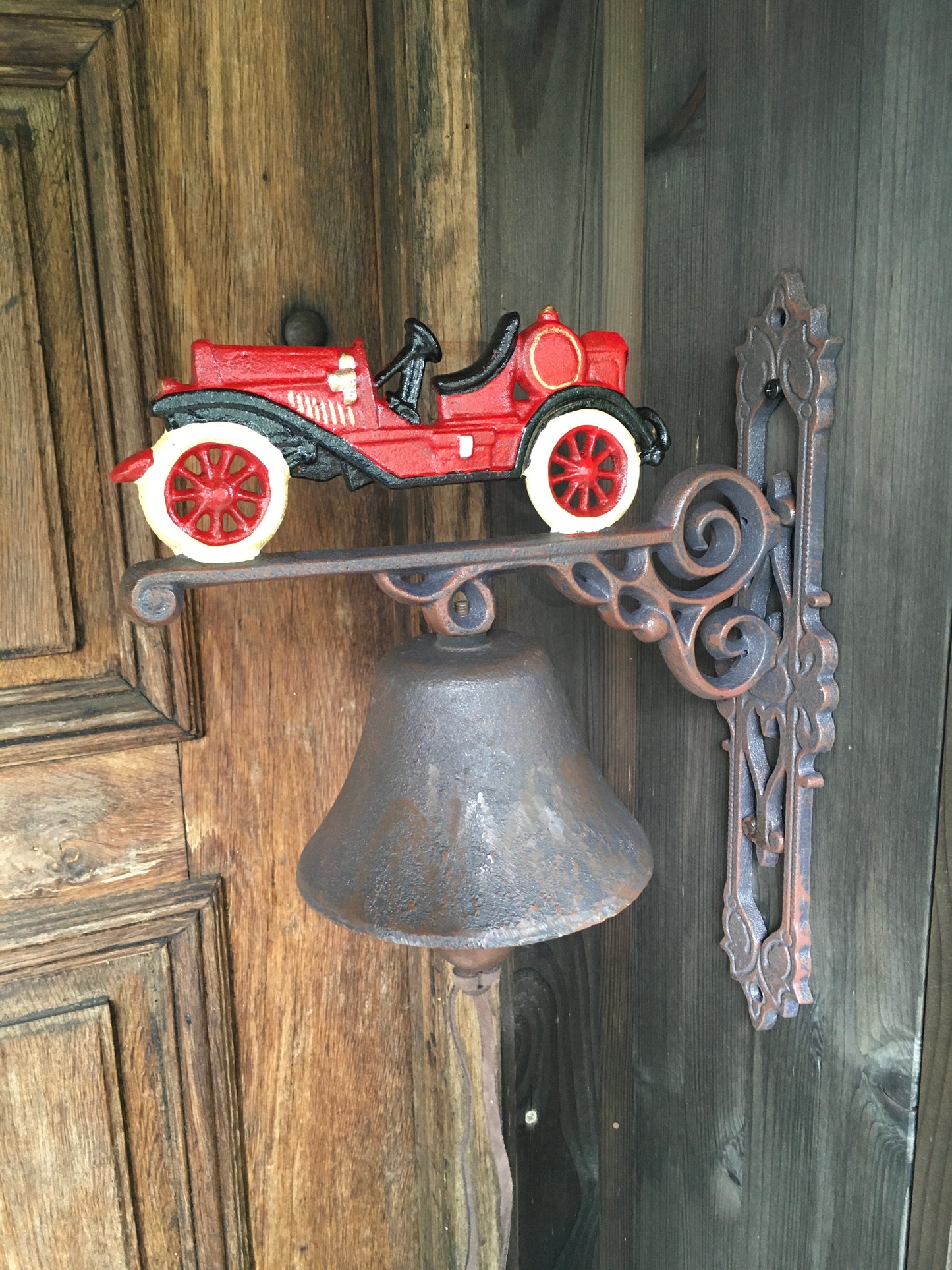 Wand- Türglocke mit rotem Auto Oldtimer Cabrio