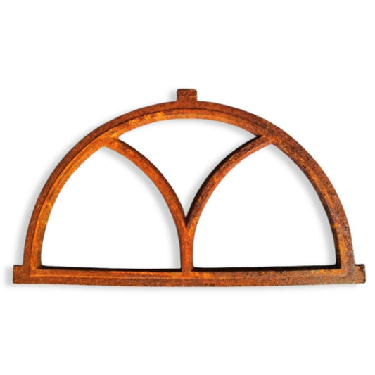 Halbrundes Stallfenster, Scheunenfenster, Gusseisen, 60 cm x 34 cm