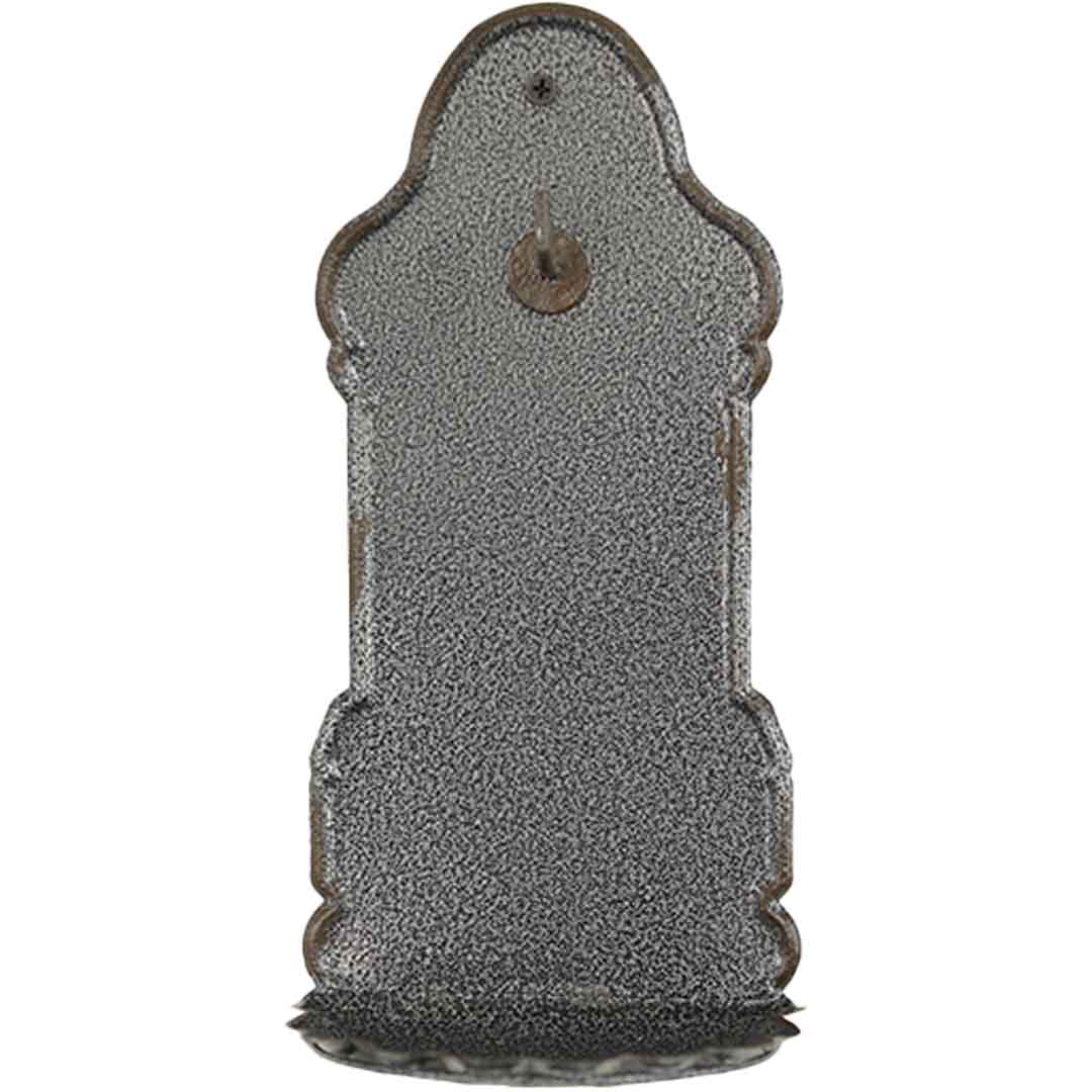 Wandschale Eisenblech antikgrau mit Haken Vintage