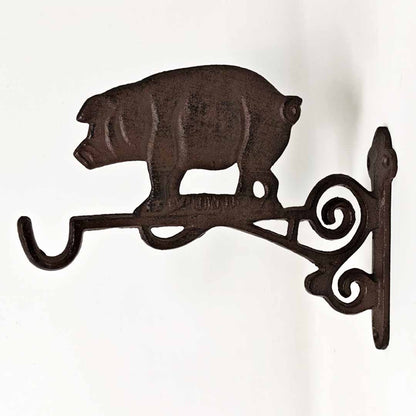 Wandhaken mit dekorativem Schwein