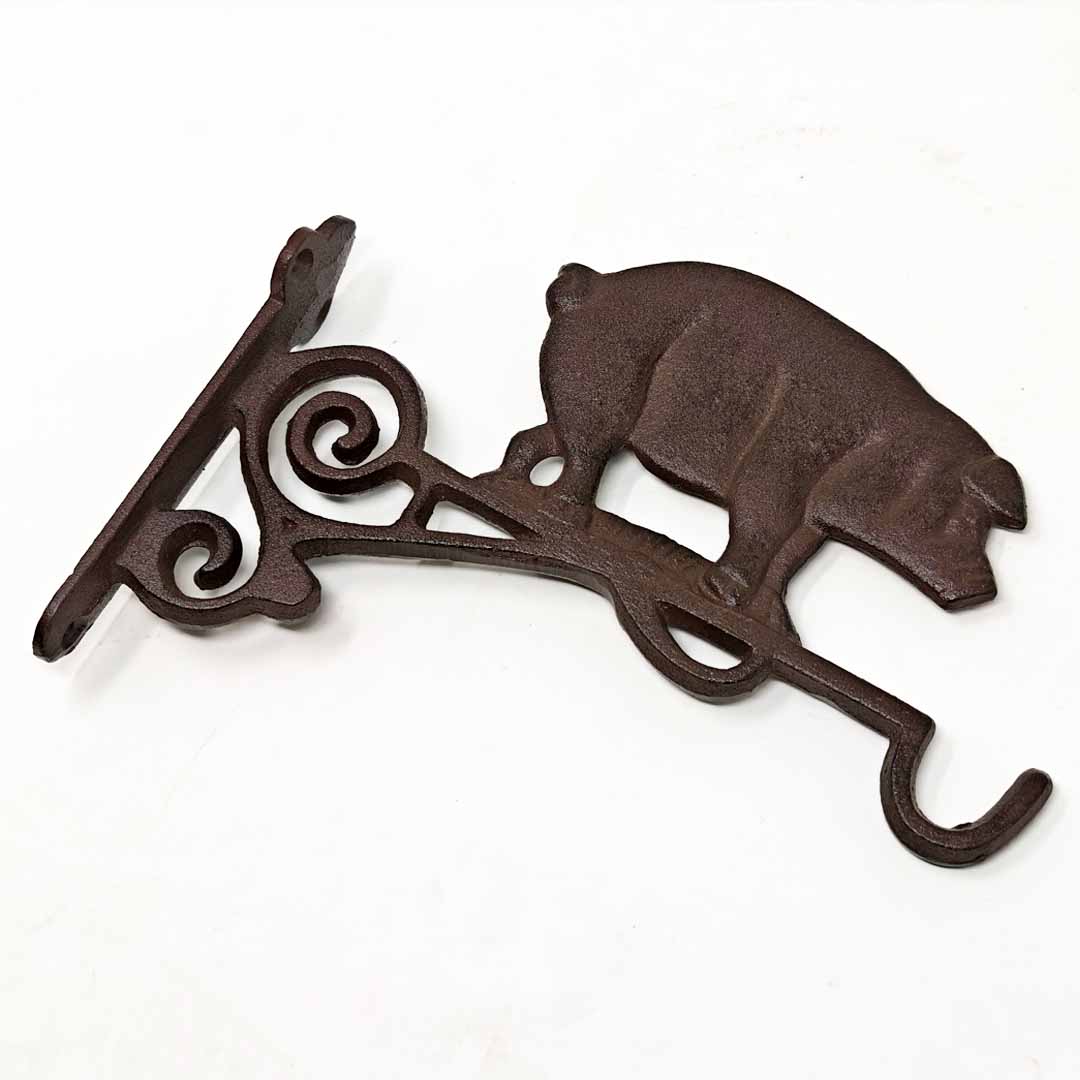 Wandhaken mit dekorativem Schwein