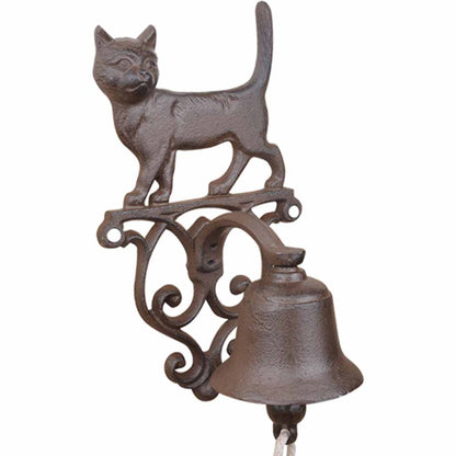 Türglocke mit Katze aus Gusseisen