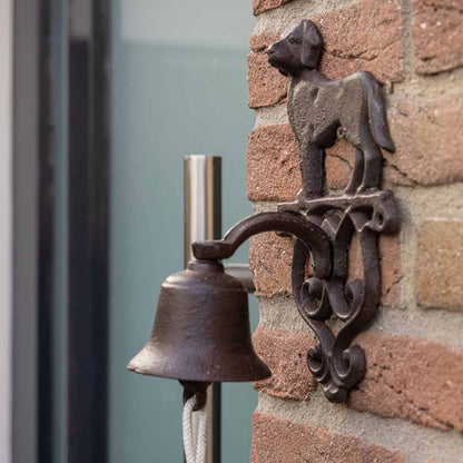 Türglocke mit Hund aus Gusseisen