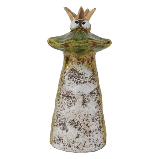Zaunhocker Froschkönig aus Keramik