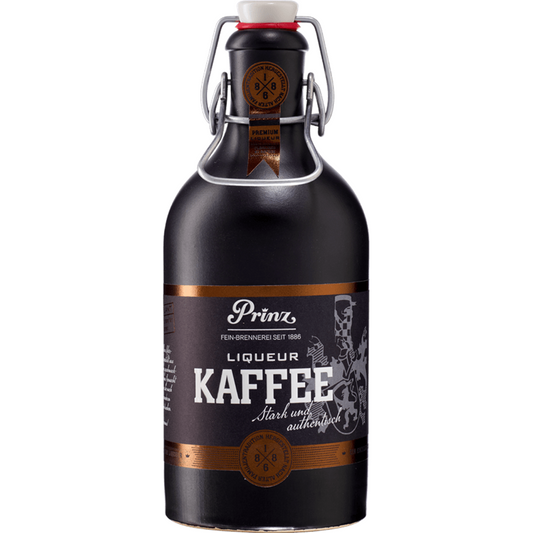 Prinz Nobilant Kaffee Liqueur 37,7 % vol. – 0,5-l-Flasche vor weißem Hintergrund