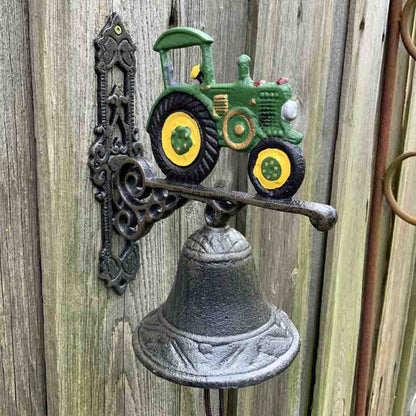 Türglocke mit Traktor im Antik-Stil Gusseisen