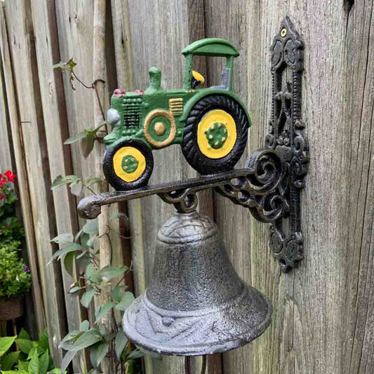 Türglocke mit Traktor im Antik-Stil Gusseisen